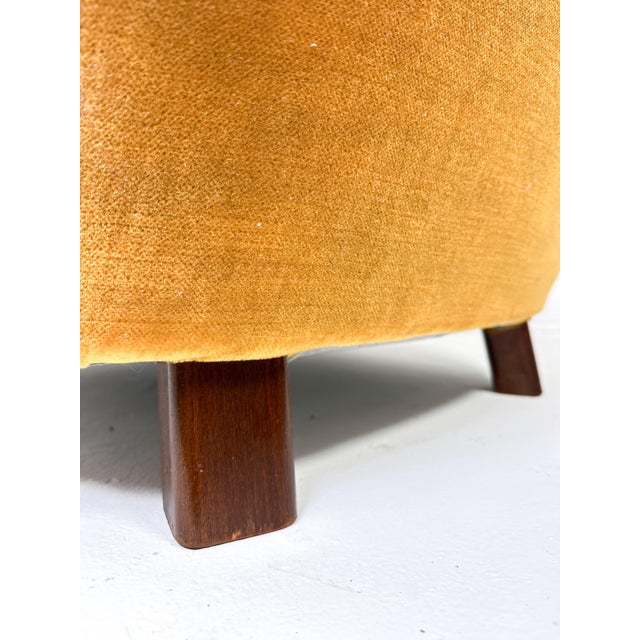 Wood 1940's Danish Cabinet Maker High Back Lounge Chair For Sale - Image 7 of 9