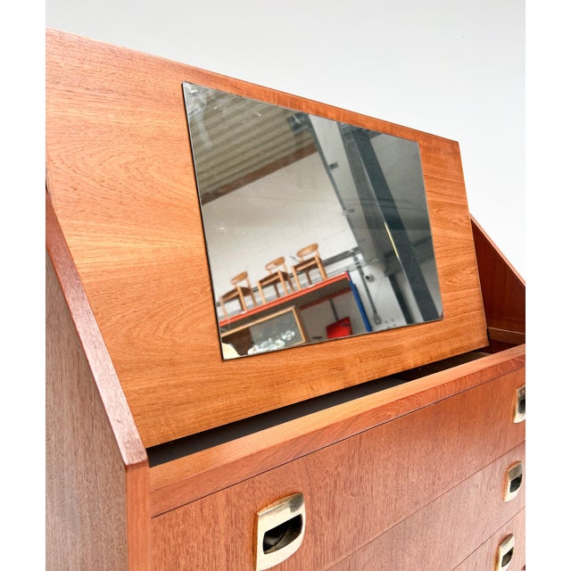 Danish Brown Secretary, 1960s For Sale - Image 6 of 15