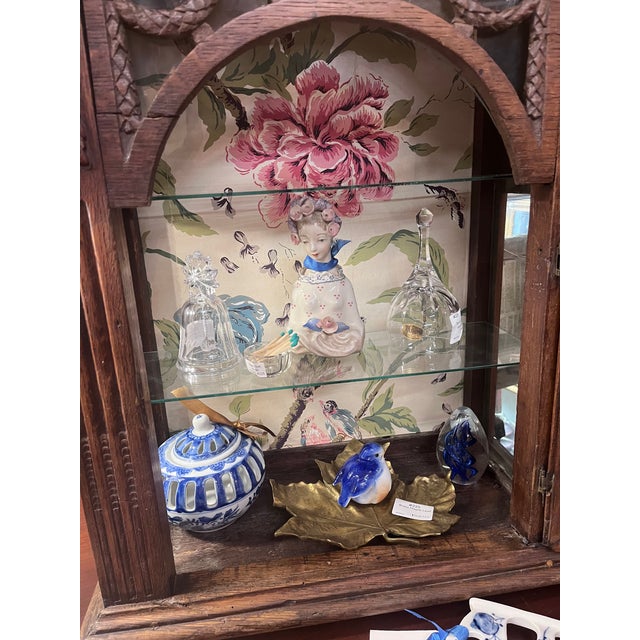 Antique French Oak Ornate Curio Display Cabinet For Sale - Image 18 of 18