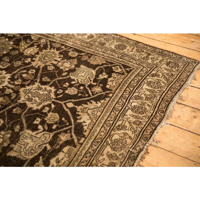 Chocolate Antique Distressed Bijar Rug Runner - 4'7" x 11' For Sale - Image 8 of 10