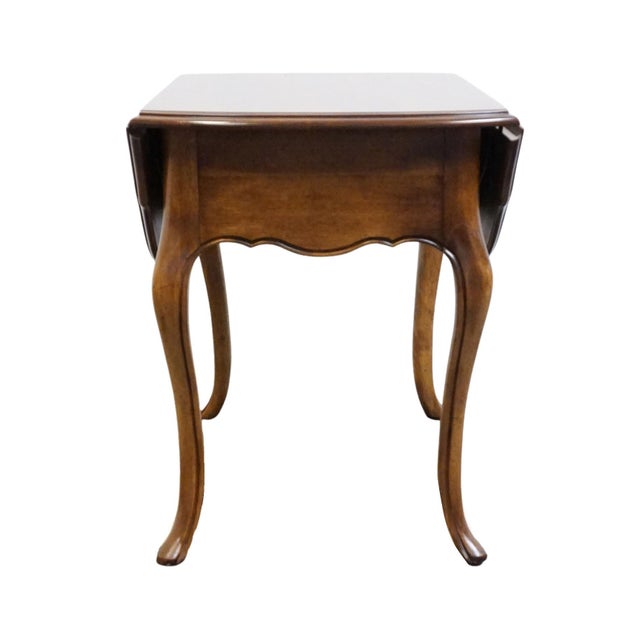 Ethan Allen Country French Collection Solid Birch 36" Drop Leaf Accent End Table 26-8302 For Sale - Image 15 of 18