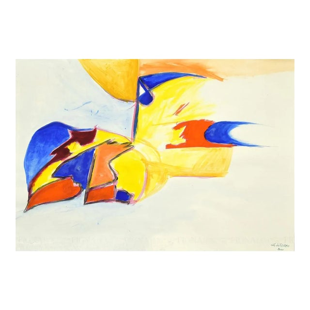 Giorgio Lo Fermo, Geometrical Abstract Composition, 2020, Mixed Media on Paper For Sale