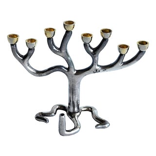 1980s "Tree of Life" Menorah by Sandra Kravitz for Rosenthal For Sale