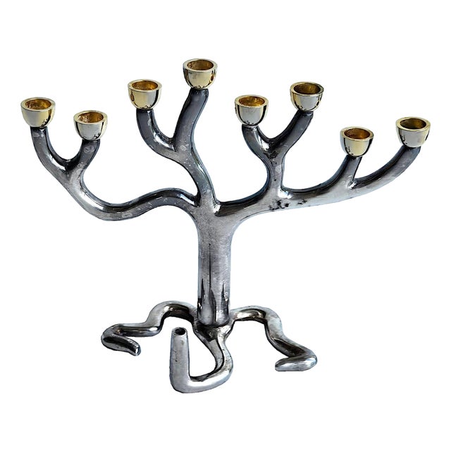 1980s "Tree of Life" Menorah by Sandra Kravitz for Rosenthal For Sale
