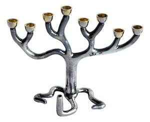 1980s "Tree of Life" Menorah by Sandra Kravitz for Rosenthal