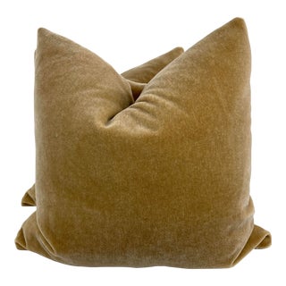 Mohair in Flax 22" Pillows-A Pair For Sale