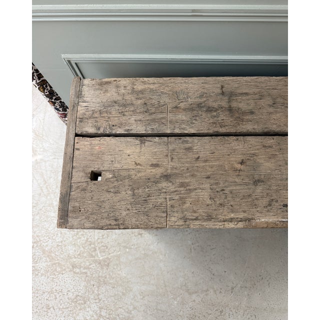 Small Vintage Oak Workbench, 1950s For Sale - Image 10 of 12