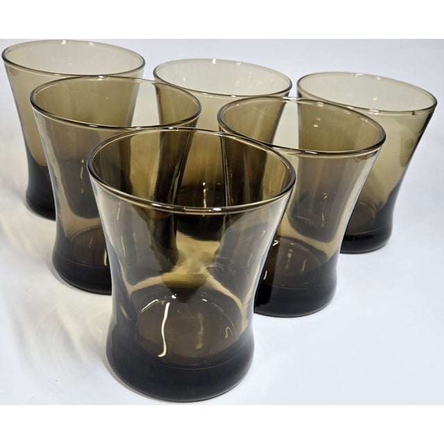 Mid Century Expresso Lowball Glasses- Set of Six For Sale - Image 4 of 9