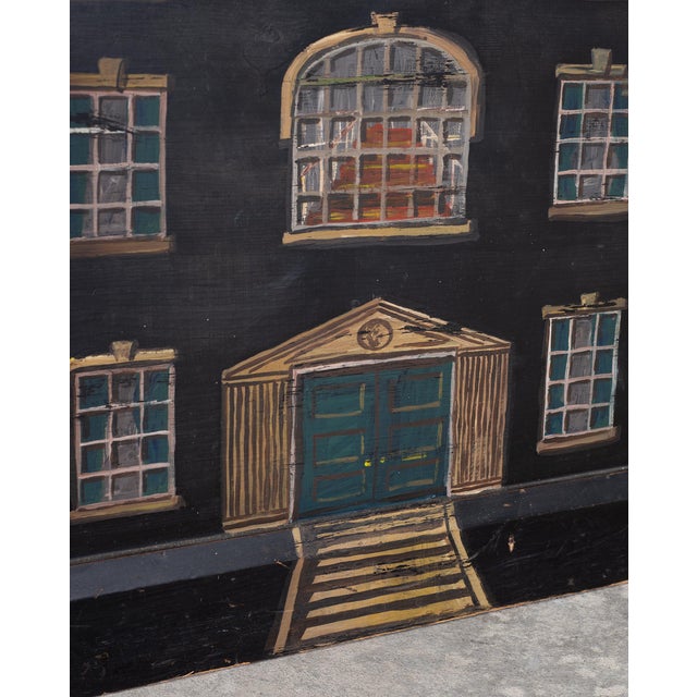 19th C. English Georgian Painted Pine Blanket Chest Manor Façade For Sale - Image 10 of 18