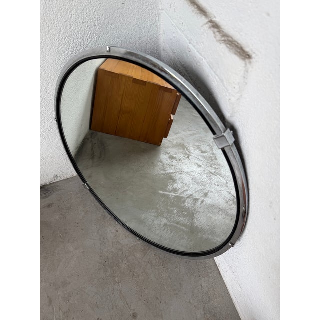 Vintage Round Metal Mirror, 1970s For Sale - Image 15 of 18
