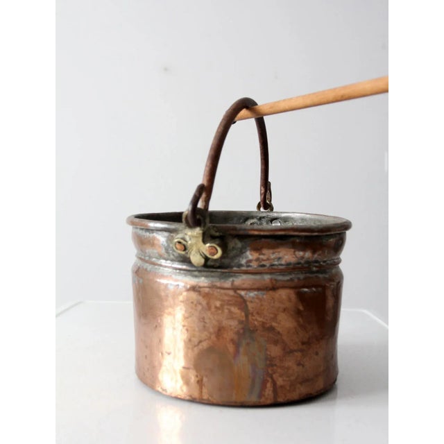 Antique Copper Bucket For Sale - Image 4 of 11