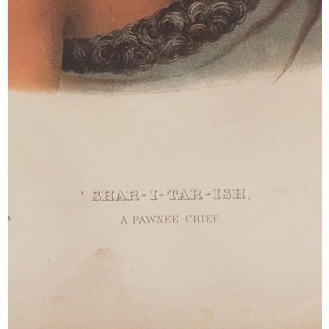 Realism Hand-Colored Engraving of American Indians, 19th Century For Sale - Image 3 of 5
