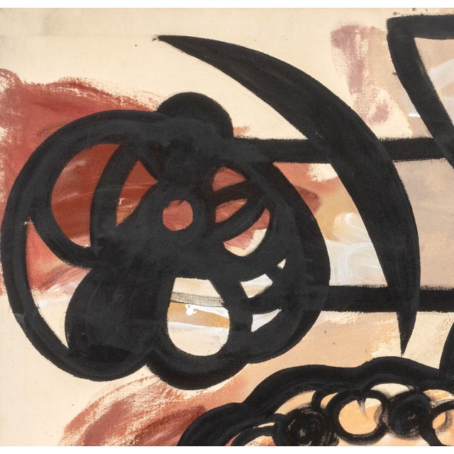 Walter Gaudnek "Birth of a Totem" Oil on Canvas For Sale - Image 4 of 8