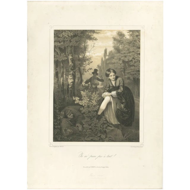 C. Maurand, On ne pense pas à tout, Lithograph, 1840 For Sale