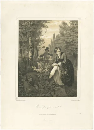 C. Maurand, On ne pense pas à tout, Lithograph, 1840