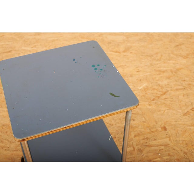 Side Table in Chrome-Plated Steel Tube Frame For Sale - Image 5 of 10