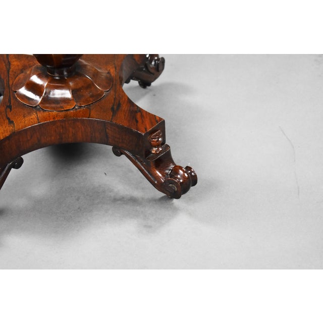 19th Century William IV English Rosewood Tea Poy For Sale - Image 13 of 16