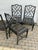 1970s Set of 4 Vintage Black Laquer Chinese Chippendale Faux-Bamboo Dining Chairs For Sale - Image 5 of 12