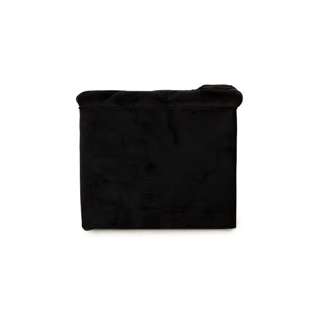 Textile Black Velvet Lounger from IconX Studios For Sale - Image 7 of 9
