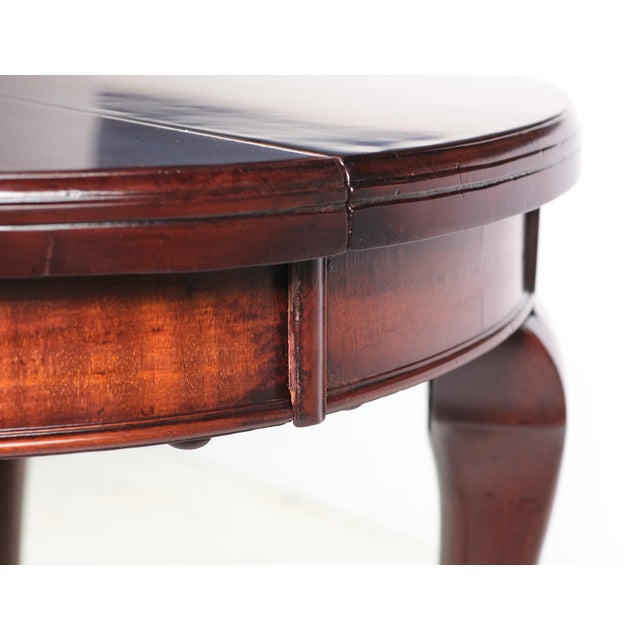 Wood Vintage 35 In. Round Mahogany Side Accent Table For Sale - Image 7 of 10