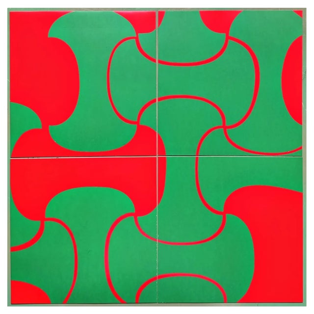 Aen T. Sauerborn, Screenprints, 1969, Signed & Limited Concrete Art, Set of 4 For Sale