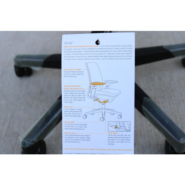 Steelcase New Amia Executive Ergonomic Office Chair Gray Vinyl, Fully Adjustable For Sale - Image 17 of 18