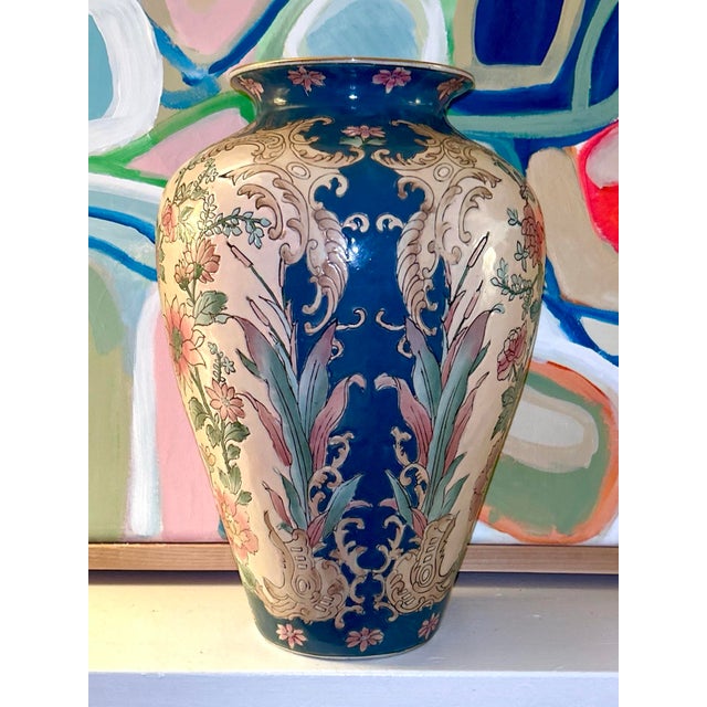 Mid Century Chinese Tapestry Vase For Sale - Image 11 of 11