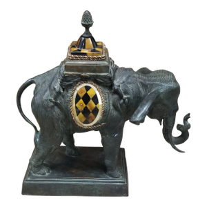 Mid Century Bronze Elephant by Maitland -Smith