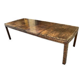 Burl Wood Bernhard Rohne for Mastercraft Dining Table For Sale
