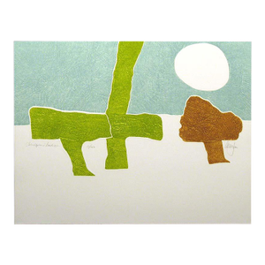 Peter Keefer "Christopher's Landscape" Signed Numbered Collagraph Fine Art Print