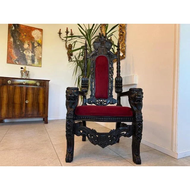 Baroque Style Royal Armchair For Sale - Image 12 of 12
