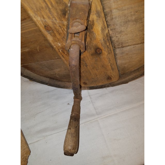 Primitive Amish Oak Butter Churn Barrel Shaped Farm Kitchen Chairish