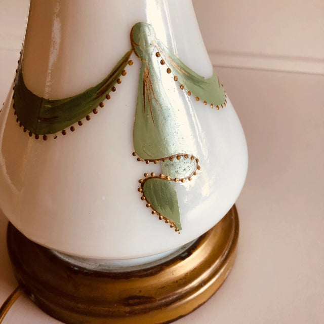 Vintage French Style Hand Painted Table Lamp For Sale - Image 4 of 6