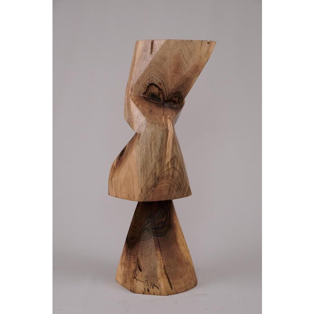 Wood Sculptural Side Table by Logniture For Sale - Image 13 of 18