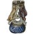 Early 20th Century Polychromed Ceramic Hunting Theme Match Safe For Sale