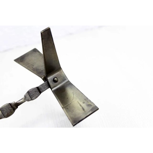 Metal Mid-Century Brutalist Candleholder, 1960s For Sale - Image 7 of 11