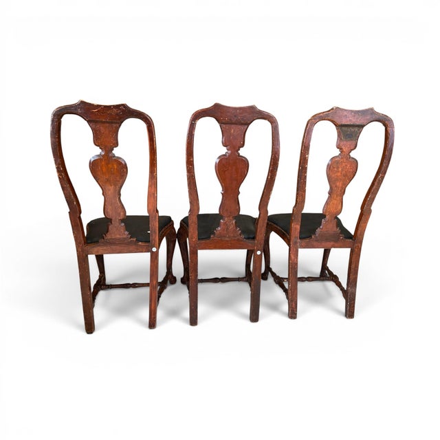 18th Century Rococo Set of 6 Painted Dining Chairs From Lucca For Sale - Image 9 of 10