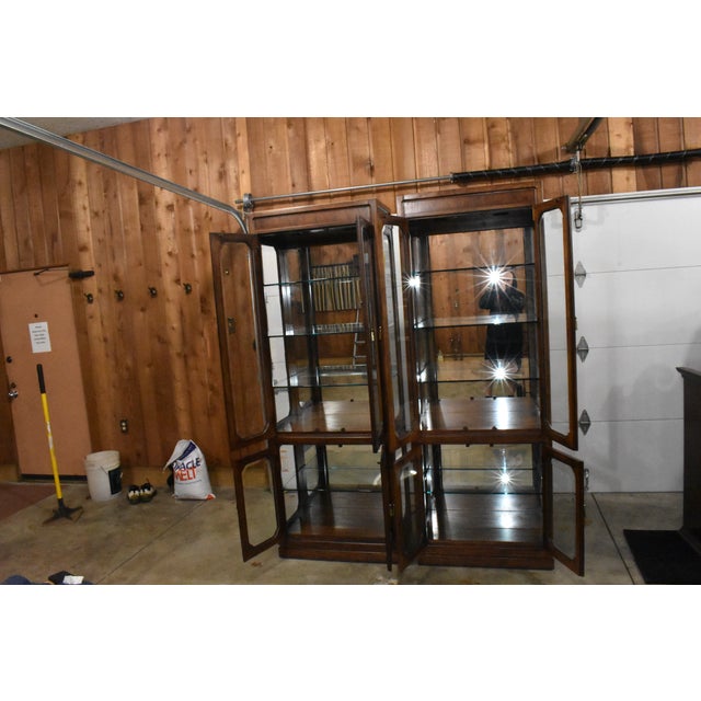 Late 20th Century Late 20th Century Thomasville Mystique Chinoiserie Display Cabinets -a Pair For Sale - Image 5 of 12