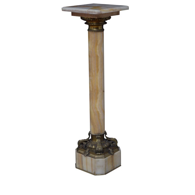 19th Century Empire Onyx Column with Ormolu Collar, 1870 For Sale - Image 13 of 18