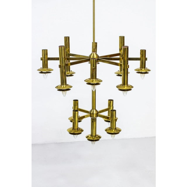 Chandelier by Holger Johansson for Westal, 1970s For Sale - Image 4 of 14