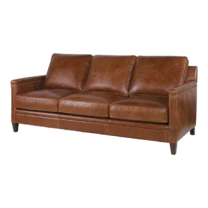 Century Furniture Ruskin Sofa, Russett Leather