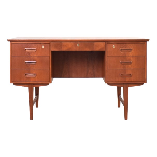 Mid-Century Modern Danish Executive Desk in Teak, 1960s For Sale