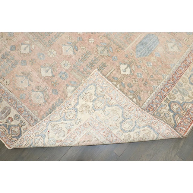 Persian Soft Pink Persian Heriz Rug no. j5321 For Sale - Image 3 of 10