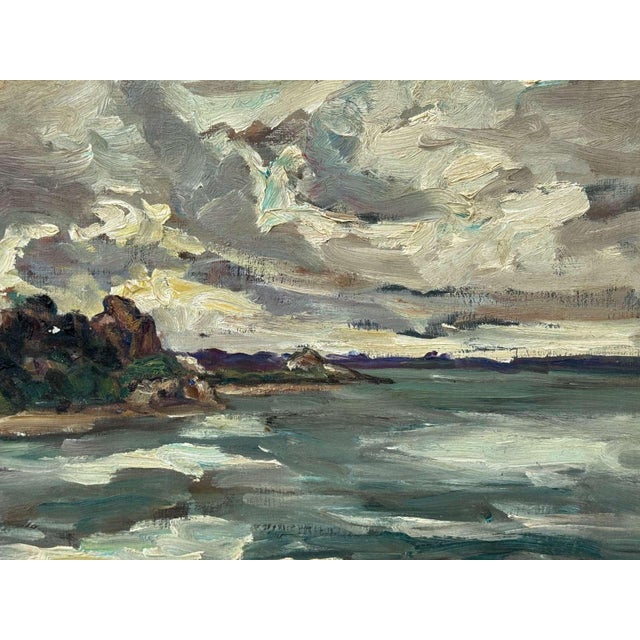 Robert Leparmentier, Depicting the Bay of Paimpol, 1936, Oil on Canvas For Sale - Image 7 of 10