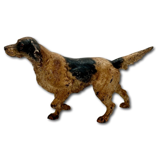 Large Vintage 1930s Hubley Manufacturing Co. Cast Iron Setter Hunting Dog Doorstop For Sale - Image 9 of 18