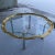 Metal Mid-Century Modern Chrome X-Base Coffee Table Having Scalloped Brass Glass For Sale - Image 7 of 13