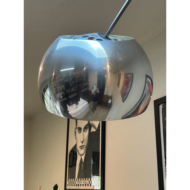 Achille Castiglioni Vintage Midcentury Modern Flos Arco Floor Lamp With Marble Base For Sale - Image 4 of 10
