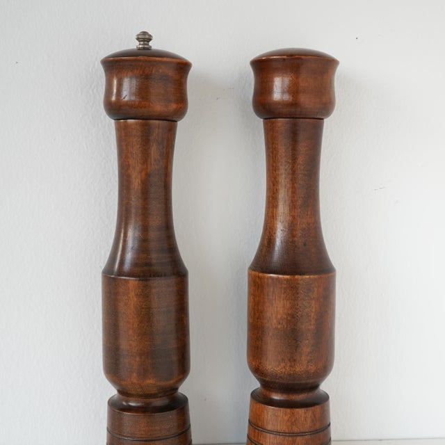 Mid-Century Modern Midcentury Woodcrest by Styson Japan Wood Salt and Pepper Mill For Sale - Image 3 of 10
