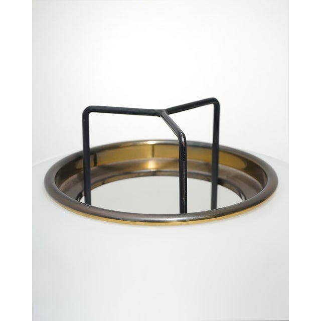 White GlassTripod Floor Lamp from Stilnovo, 1950s For Sale - Image 8 of 16
