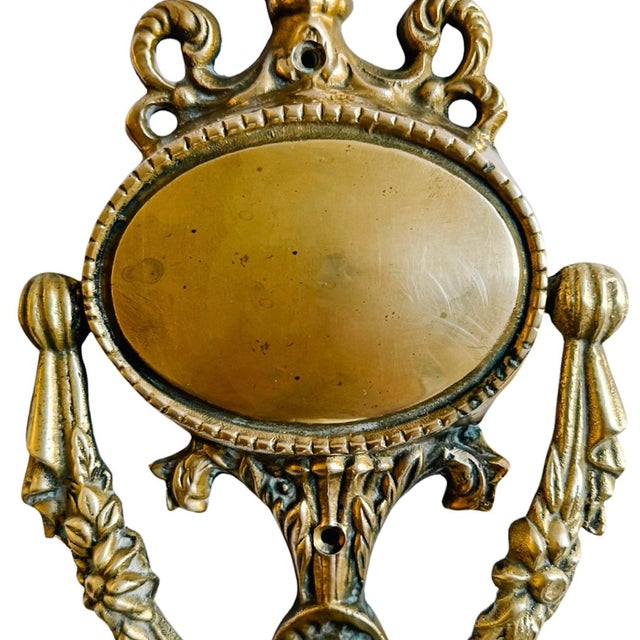 Antique Victorian Brass Door Knocker For Sale - Image 4 of 6